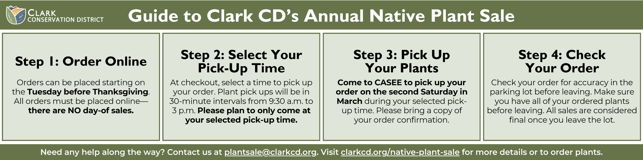 Plant Sale FAQ — Clark Conservation District